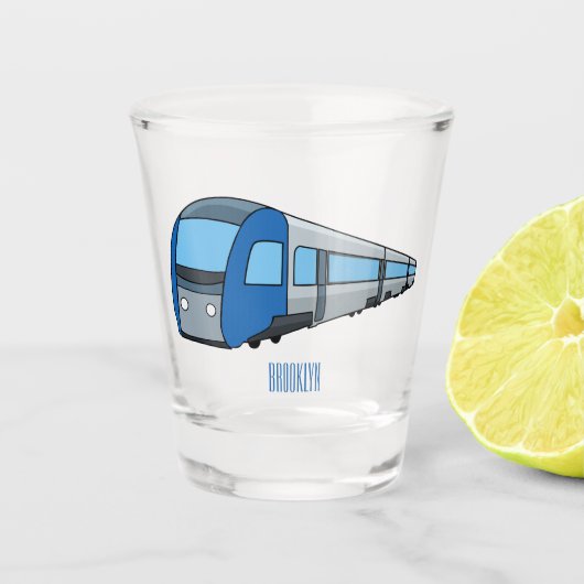 Verre A Shot Illustration d'un train électrique (Devant)