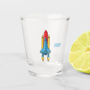 Verre A Shot Illustration d'un vaisseau de fusées