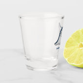 Verre A Shot Illustration d'une caricature de poisson stingray (Gauche)