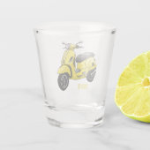 Verre A Shot Illustration d'une moto cyclable (Dos)