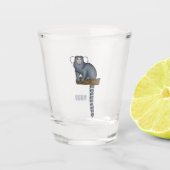 Verre A Shot Illustration marmoset commune (Devant)