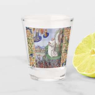 Verre A Shot Illustration médiévale de saint Bernard de Clairva
