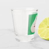 Verre A Shot Illustration végétale de caricature à l'ail mignon (Gauche)