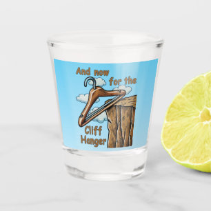Verre A Shot Image amusante de Cliff Hanger avec jeu de mot