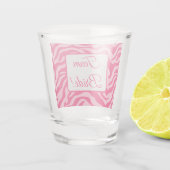 Verre A Shot Impression zèbre rose (Dos)