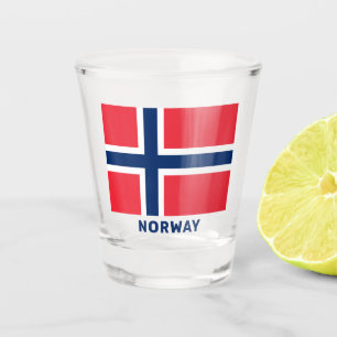 Verre A Shot Indicateur norvégien du texte personnalisé