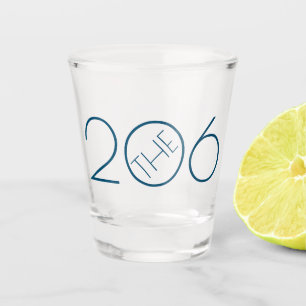 Verre A Shot Indicatif régional 206 (Seattle)