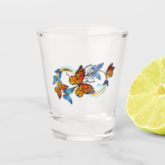 Verre A Shot Infinité de papillons monarques (Devant)
