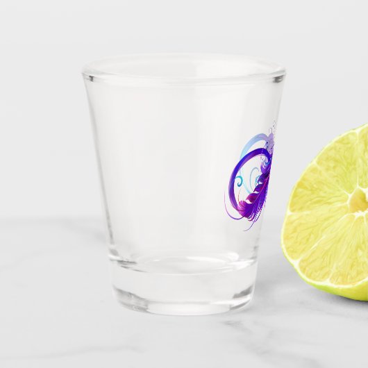 Verre A Shot Infinity with Purple Feather (Gauche)