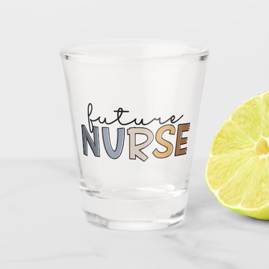 Verre A Shot Infirmière future | Cadeau étudiant de l'école de  (Devant)