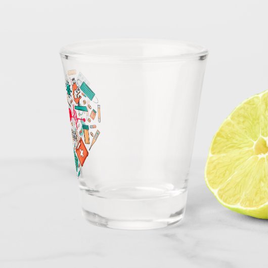 Verre A Shot Infirmière Infirmière Outil Coeur (Droite)