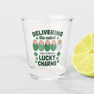 Verre A Shot Infirmière Labor & Delivery Lucky Charm Shamrock 