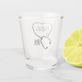 Verre A Shot Infirmière personnalisée minimale Nom Stethoscope (Dos)