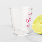 Verre A Shot Infirmière personnalisée rose Nom Stethoscope Coeu (Gauche)