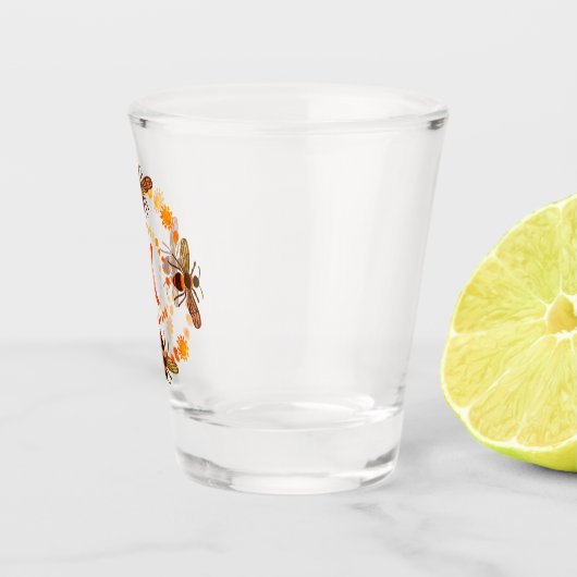 Verre A Shot Initiale ensoleillée d'abeille (Droite)