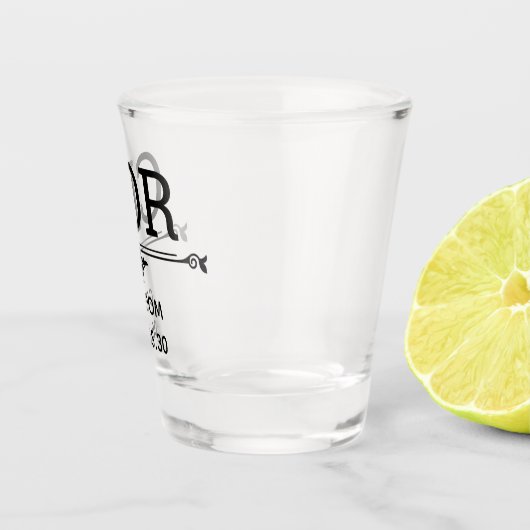 Verre A Shot Initiales de la pièce (Droite)