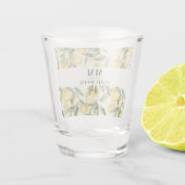 Verre A Shot Initiales de monogramme citrons nom (Dos)