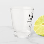 Verre A Shot Initiales du garçon d'honneur (Gauche)