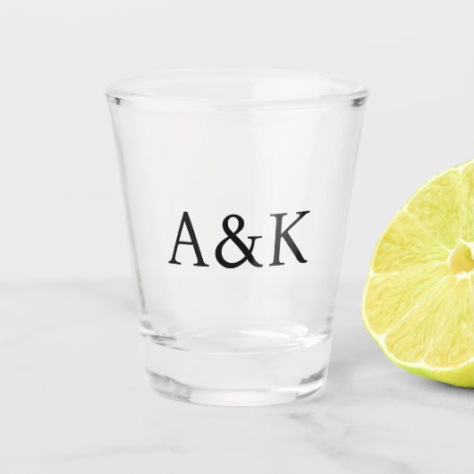 Verre A Shot Initiales personnalisées (Devant)