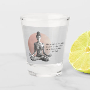 Verre A Shot Instructeur de méditation Yoga Reiki Master Lotus