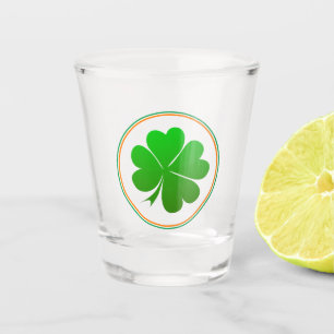 Verre A Shot Irish Flag, Shamrock, Irlande party, St Patrick