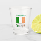 Verre A Shot Irlande Drapeau vert Personnalisation (Devant)