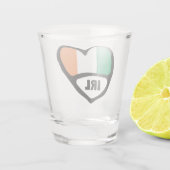 Verre A Shot Irlande Pays Code Drapeau Coeur, IRL (Dos)