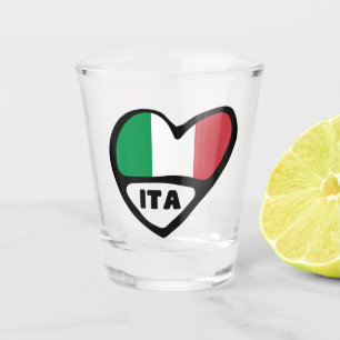 Verre A Shot Italie Code Pays Coeur Drapeau, ITA