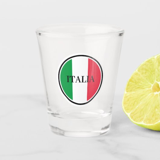 Verre A Shot Italie Drapeau italien Rouge Blanc Vert Italia (Devant)