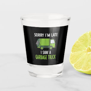 Verre A Shot J'ai vu des ordures de camion costume de recyclage