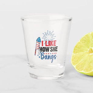 Verre A Shot J'aime comment elle frappe Couple patriotique du 4