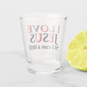 Verre A Shot J'aime Jésus [mais je mange un peu] (Dos)