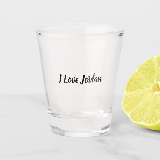 Verre A Shot J'aime la Jordanie (Devant)