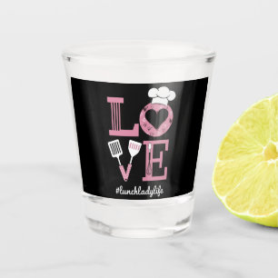 Verre A Shot J'aime la vie de dame de déjeuner Cadeaux amusants