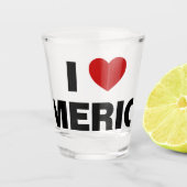Verre A Shot J'aime l'Amérique (Devant)