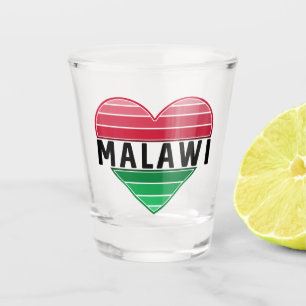 Verre A Shot J'aime le Malawi, le coeur du Malawi