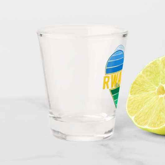 Verre A Shot J'aime le Rwanda, le coeur rwandais rwandais (Gauche)