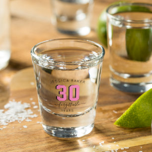 Verre A Shot Jalon Anniversaire Keepsaké personnalisé