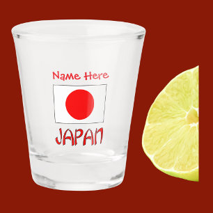 Verre A Shot Japon Drapeau Japonais Rouge Personnalisé 