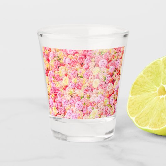 Verre A Shot Jardin rose (Devant)
