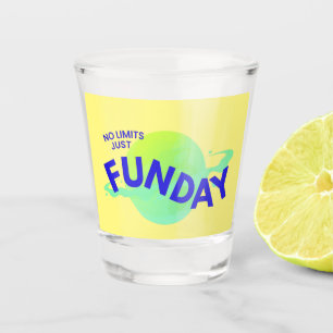 Verre A Shot Jaune et Bleu Pas de limites Juste le jour de la p