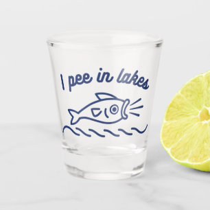 Verre A Shot Je Fais Pipi Dans Les Lacs Verre À Shot Drôle