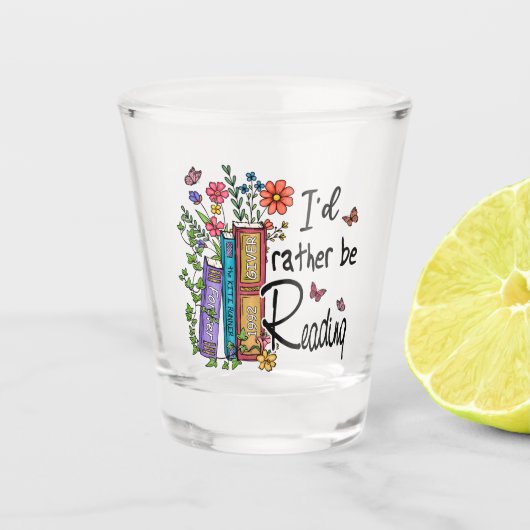 Verre A Shot Je préfère lire (Devant)