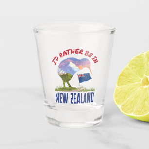 Verre A Shot Je préférerais être en Nouvelle-Zélande