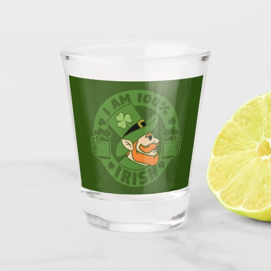 Verre A Shot Je suis 100% Irish Shot Glass (Devant)