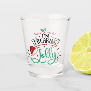 Verre A Shot Je suis Freaking Jolly   Funny Festif Snark de Noë