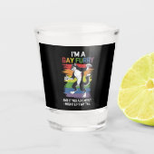 Verre A Shot Je suis une Gay Furry Fox Rainbow Pride LGBTQ (Devant)