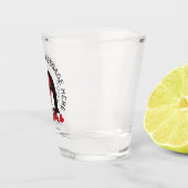 Verre A Shot Je T'Aime Plus ! - Coeur rouge et pingouin (Droite)