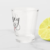 Verre A Shot Jersey Flag Heart, Îles Anglo-Normandes (Droite)