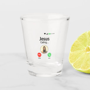 Verre A Shot Jésus Appelle - Drôle Religion Chrétienne & Cad